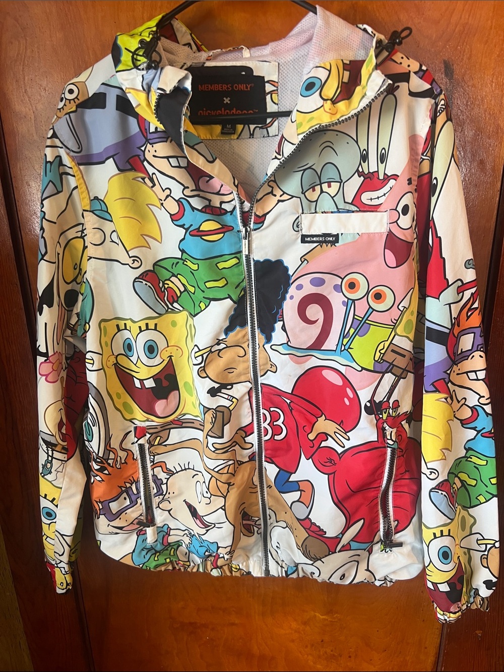 Members Only x Nickelodeon 90s Cartoon Mashup Windbreaker Jacket Men's Size M